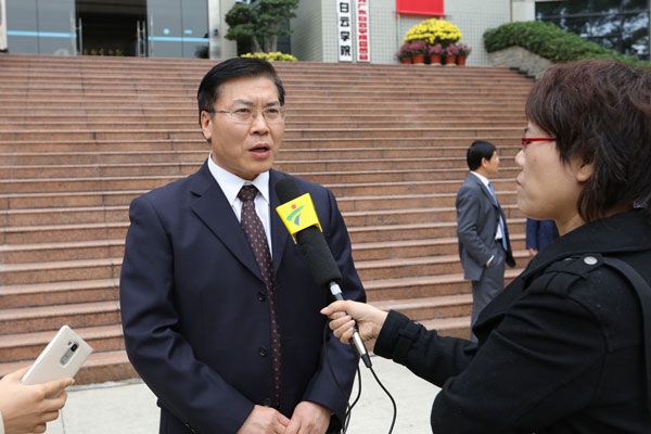 黄大乾校长接受广东广播电视台的采访